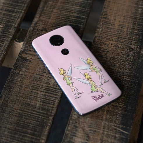 Disney Tinker Bell Water Color Art Poses Moto E5 Plus Skin