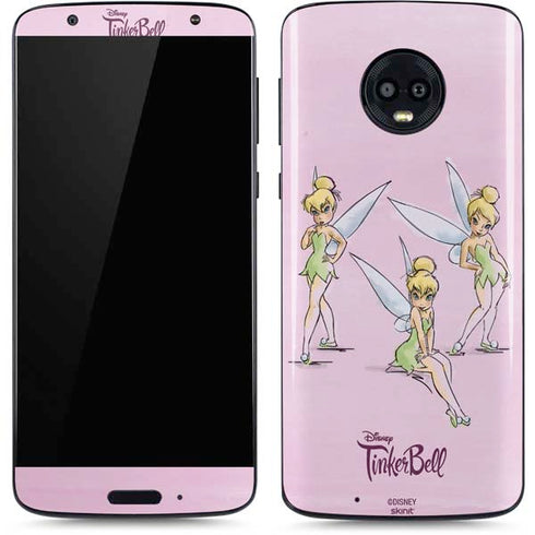 Disney Tinker Bell Water Color Art Poses Moto G6 Skin