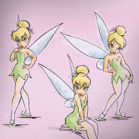 Disney Tinker Bell Water Color Art Poses Moto G6 Skin