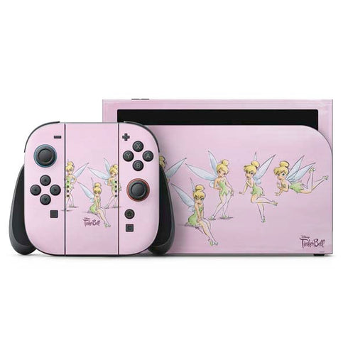 Disney Tinker Bell Water Color Art Poses Nintendo Switch 2 (2025) with Joy-Con Skin