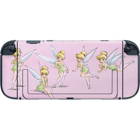 Disney Tinker Bell Water Color Art Poses Nintendo Switch 2 (2025) with Joy-Con Skin