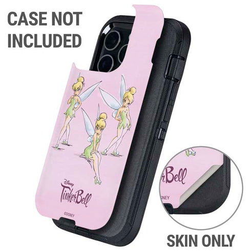 Disney Tinker Bell Water Color Art Poses Otterbox Defender iPhone Skin