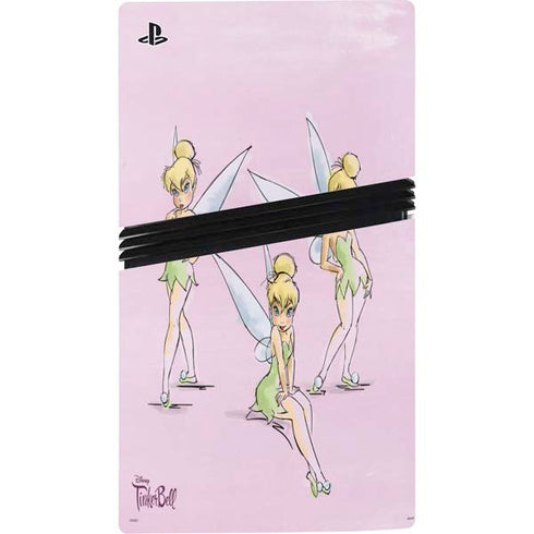 Disney Tinker Bell Water Color Art Poses PS5 Pro Bundle Skin