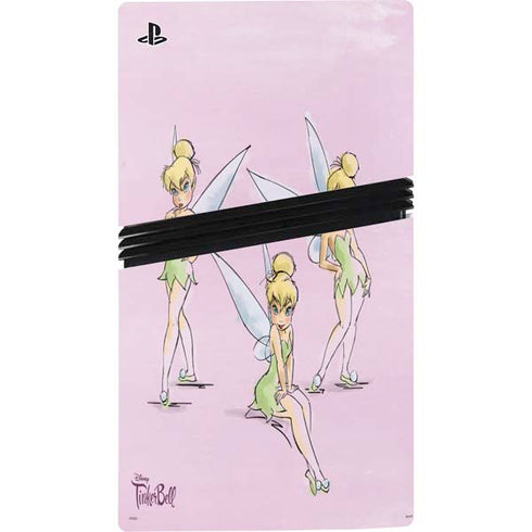 Disney Tinker Bell Water Color Art Poses PS5 Pro Console Skin