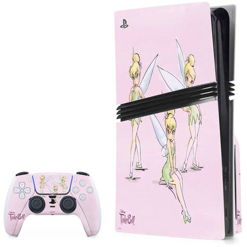 Disney Tinker Bell Water Color Art Poses PlayStation PS5 Skins