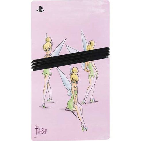 Disney Tinker Bell Water Color Art Poses PS5 Pro Disk Bundle Skin