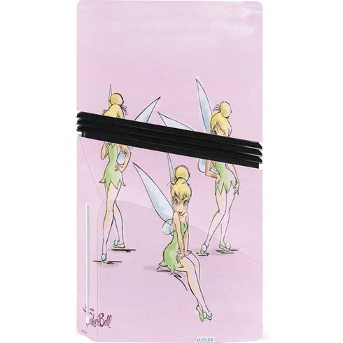 Disney Tinker Bell Water Color Art Poses PS5 Pro Disk Bundle Skin