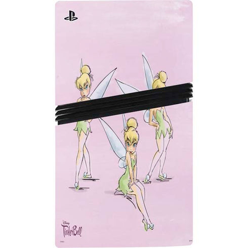 Disney Tinker Bell Water Color Art Poses PS5 Pro Disk Console Skin