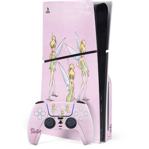 Disney Tinker Bell Water Color Art Poses PlayStation PS5 Skins