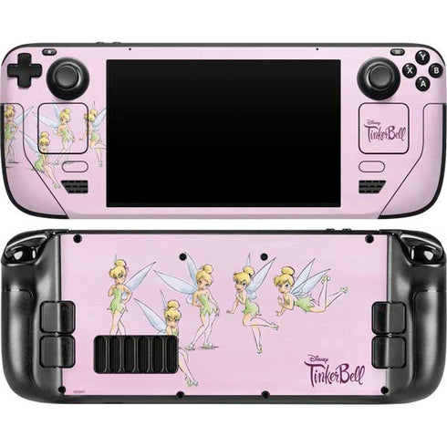Disney Tinker Bell Water Color Art Poses Steam Deck Handheld Gaming Computer OLED Skin