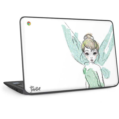 Disney Tinker Bell Watercolor Fairy Art HP Chromebook Skin