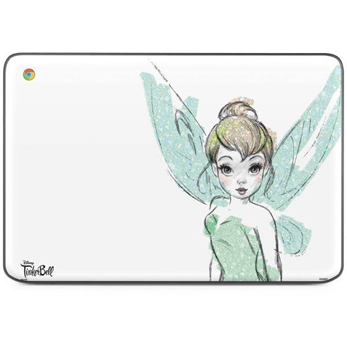 Disney Tinker Bell Watercolor Fairy Art HP Chromebook Skin