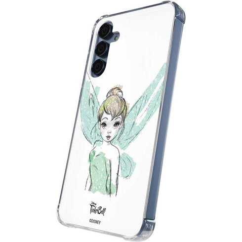 Disney Tinker Bell Watercolor Fairy Art Galaxy A35 5G Clear Case