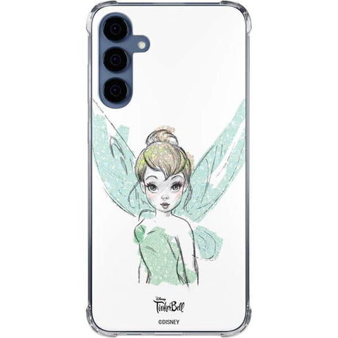 Disney Tinker Bell Watercolor Fairy Art Galaxy A55 5G Clear Case
