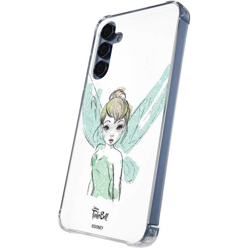 Disney Tinker Bell Watercolor Fairy Art Galaxy A55 5G Clear Case