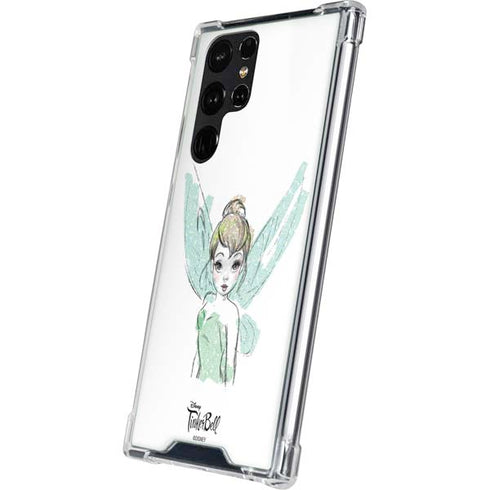 Disney Tinker Bell Watercolor Fairy Art Galaxy S23 Ultra Clear Case