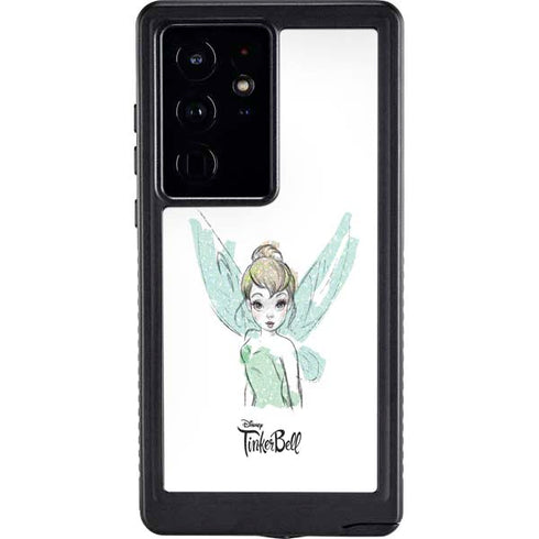Disney Tinker Bell Watercolor Fairy Art Galaxy S24 Ultra Waterproof Case