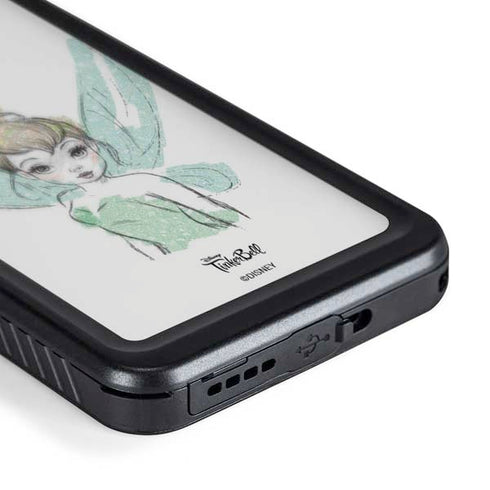 Disney Tinker Bell Watercolor Fairy Art Galaxy S24 Waterproof Case