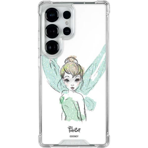 Disney Tinker Bell Watercolor Fairy Art Galaxy S25 Ultra Clear Case