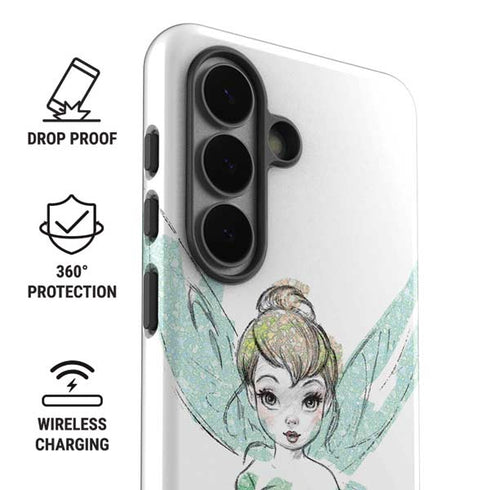 Disney Tinker Bell Watercolor Fairy Art Galaxy S26 Plus Impact Case