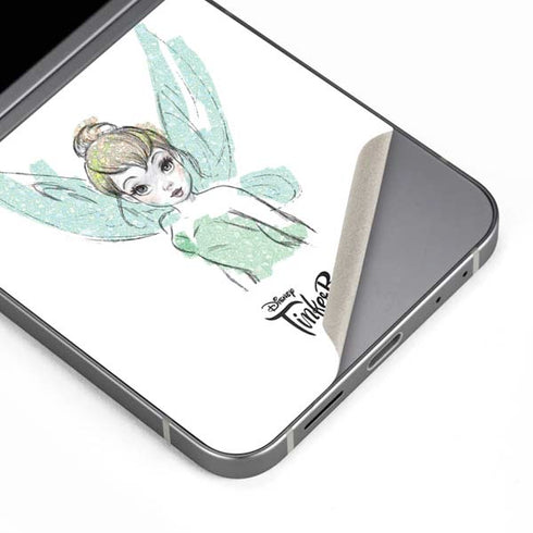 Disney Tinker Bell Watercolor Fairy Art Galaxy Z Flip6 Skin