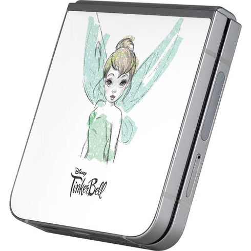 Disney Tinker Bell Watercolor Fairy Art Galaxy Z Flip6 Skin