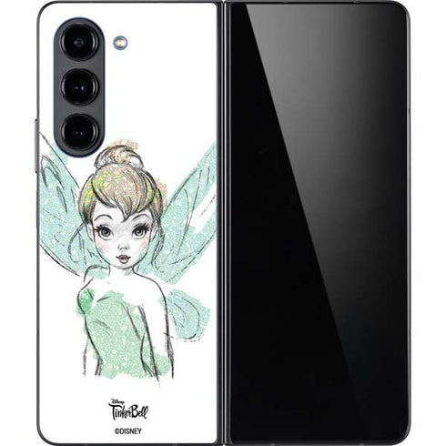 Disney Tinker Bell Watercolor Fairy Art Galaxy Z Fold5 5G Skin