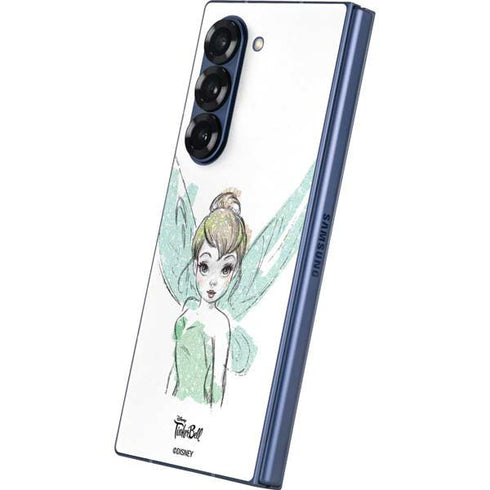 Disney Tinker Bell Watercolor Fairy Art Galaxy Z Fold6 Skin