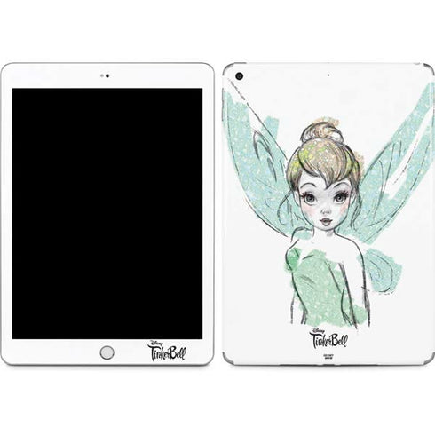 Disney Tinker Bell Watercolor Fairy Art Apple iPad Skin