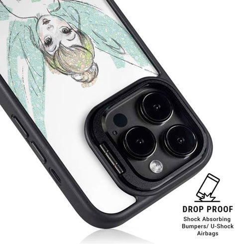 Disney Tinker Bell Watercolor Fairy Art iPhone 14 Pro Kickstand Case