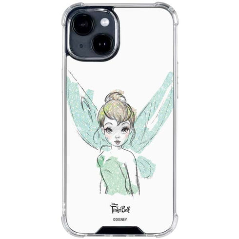 Disney Tinker Bell Watercolor Fairy Art iPhone 15 Clear Case