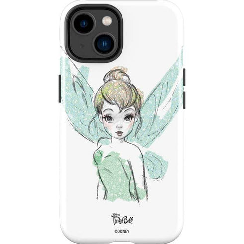 Disney Tinker Bell Watercolor Fairy Art iPhone 15 Impact Case