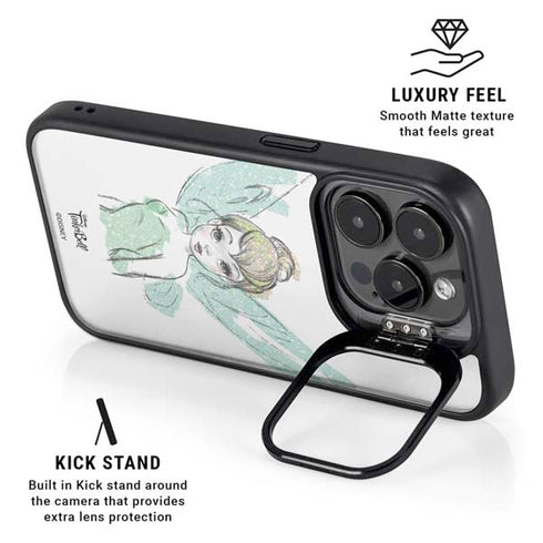 Disney Tinker Bell Watercolor Fairy Art iPhone 15 Pro Max Kickstand Case