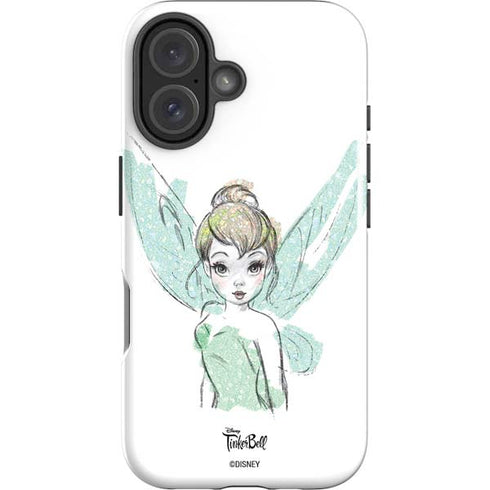 Disney Tinker Bell Watercolor Fairy Art iPhone 16 Impact Case