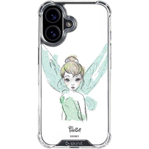Disney Tinker Bell Watercolor Fairy Art iPhone 16 Plus Clear Case