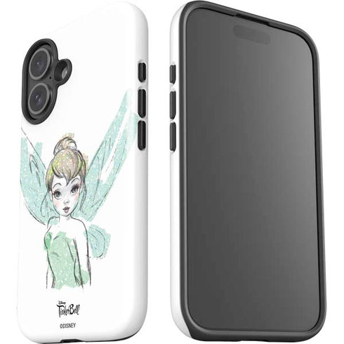 Disney Tinker Bell Watercolor Fairy Art iPhone 16 Plus Impact Case