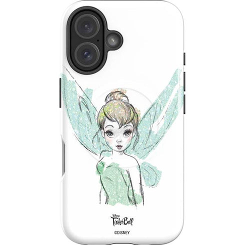 Disney Tinker Bell Watercolor Fairy Art iPhone 16 Plus Magsafe Impact Case