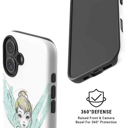 Disney Tinker Bell Watercolor Fairy Art iPhone 16 Plus Magsafe Impact Case