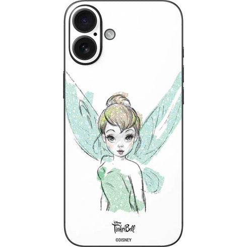 Disney Tinker Bell Watercolor Fairy Art iPhone 16 Plus Skin