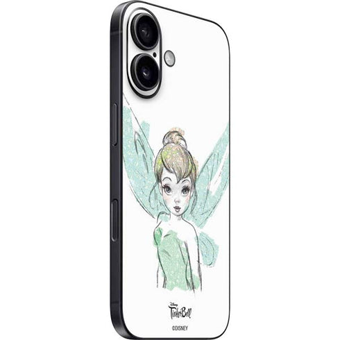 Disney Tinker Bell Watercolor Fairy Art iPhone 16 Plus Skin