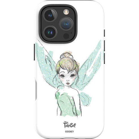 Disney Tinker Bell Watercolor Fairy Art iPhone 16 Pro Impact Case