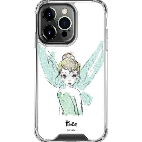 Disney Tinker Bell Watercolor Fairy Art iPhone 16 Pro Max Clear Case