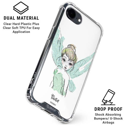 Disney Tinker Bell Watercolor Fairy Art iPhone 16e Clear Case