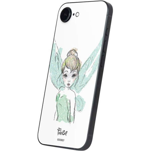 Disney Tinker Bell Watercolor Fairy Art iPhone 16e Skin