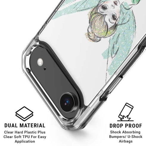 Disney Tinker Bell Watercolor Fairy Art iPhone 17 Air Clear Case