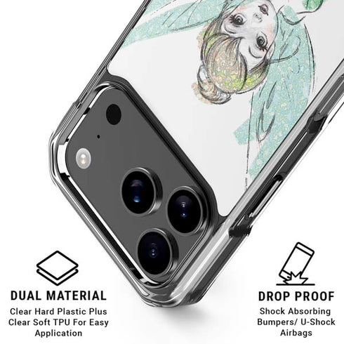 Disney Tinker Bell Watercolor Fairy Art iPhone 17 Pro Max Clear Case