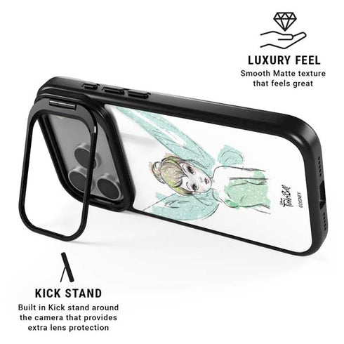 Disney Tinker Bell Watercolor Fairy Art iPhone 17 Pro Max Kickstand Case