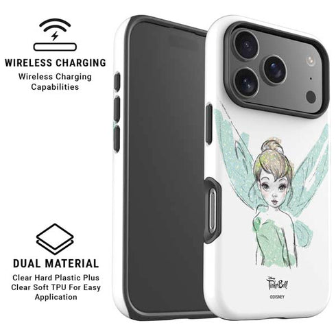 Disney Tinker Bell Watercolor Fairy Art iPhone 17 Pro Max Magsafe Impact Case