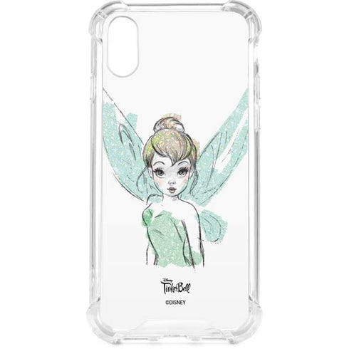 Disney Tinker Bell Watercolor Fairy Art iPhone XS Clear Case