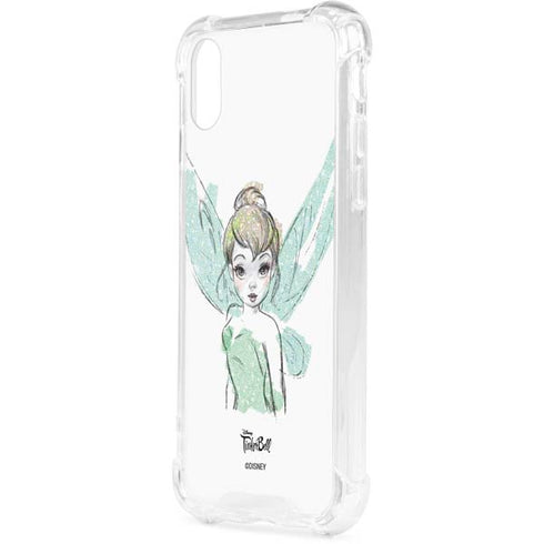 Disney Tinker Bell Watercolor Fairy Art iPhone XS Clear Case